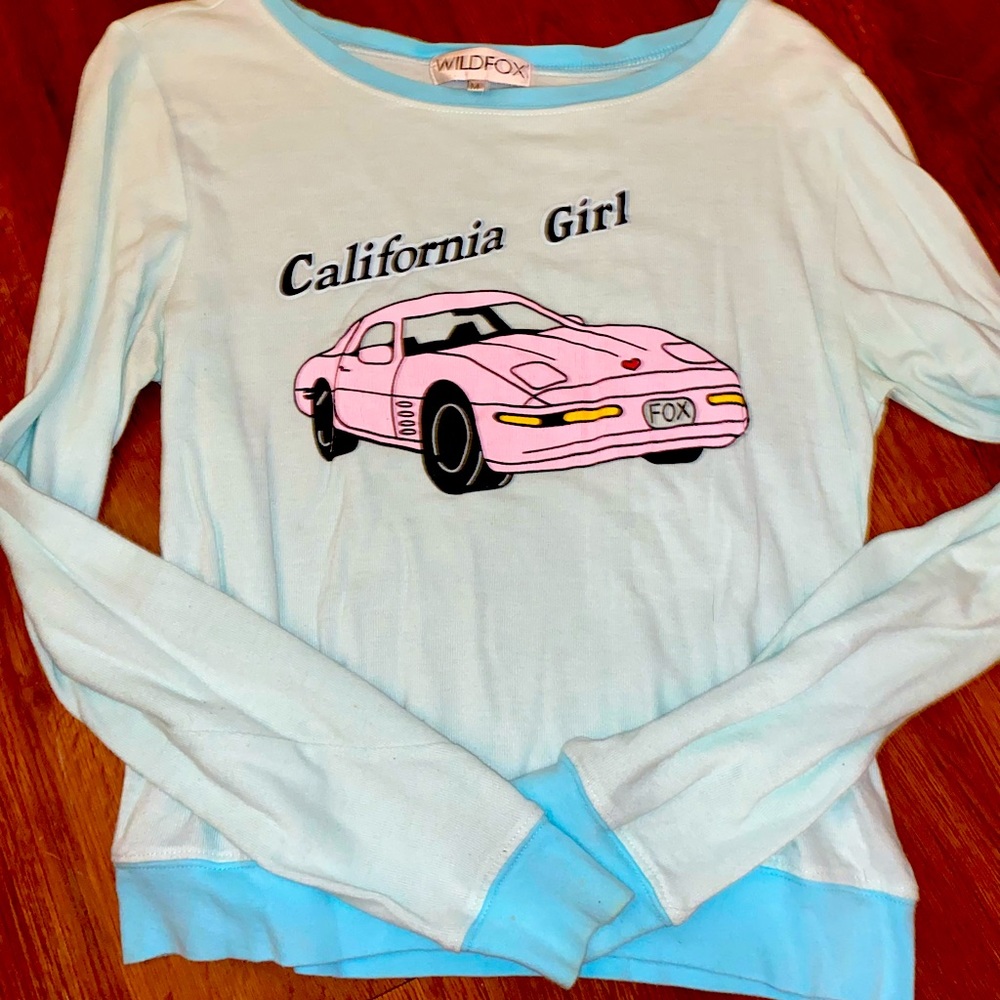 Wildfox “California Girl” Long Sleeve Top (M)